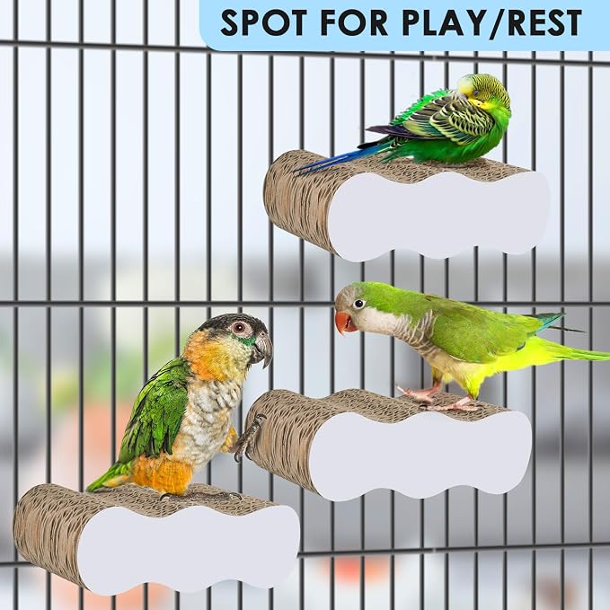KATUMO Bird Perch Conure Cage Stand Parakeet Shredder Foraging Toys Cockatiel - Image 5