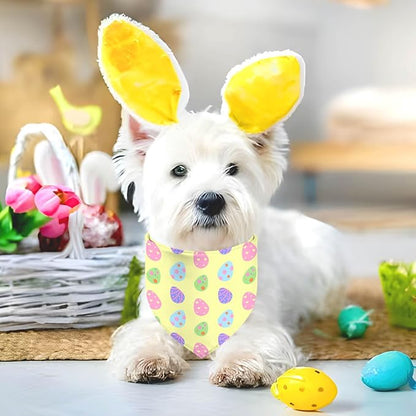 Easter Dog Bandana, 2 Pack Adjustable Holiday Party Birthday Pets Rabbit Easter - Image 4