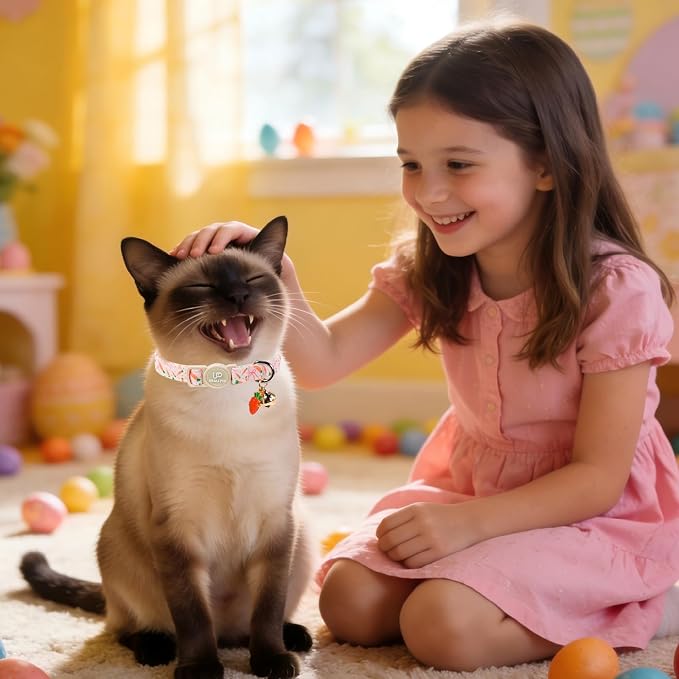 Cat Collar, Easter Chicks & Carrots Cat Collar - Image 6