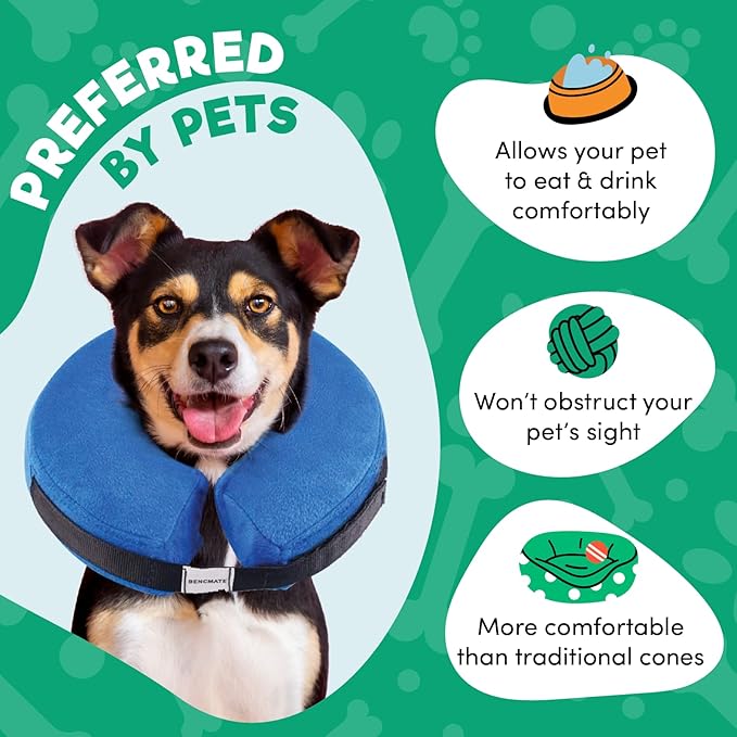 BENCMATE Inflatable Dog Cone Collar Alternative, Soft Dog Cone - Image 6