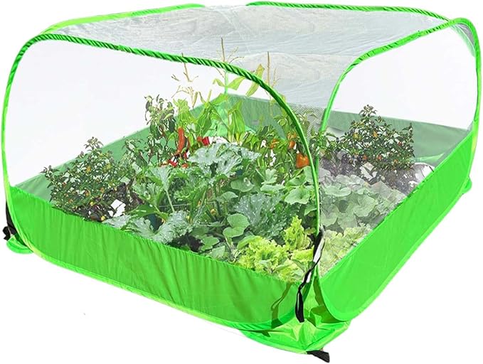 Pop-up Garden Mesh Plant Cover Outdoor Tent Garden Cover Mesh Bird and Pest by DredQcco