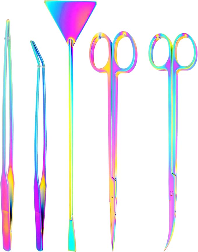 Mandala Crafts Rainbow Stainless Steel Aquascaping Tools Kit – Aquarium Plant - Image 2
