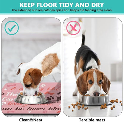 Pet Feeding Mat for Floors Waterproof Dog Mat for Food and Water Absorbent - Image 5