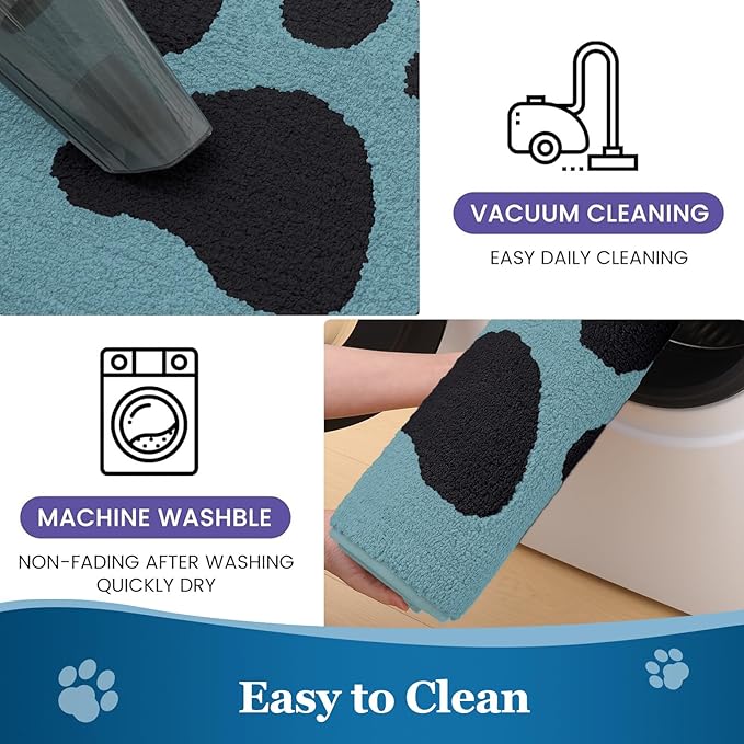 Buganda Dog Door Mat for Muddy Paws, Absorbent Dirt Trapper Washable Indoor - Image 7
