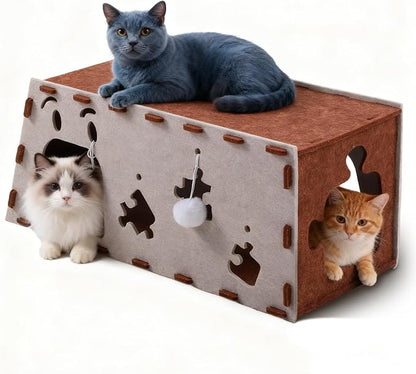 Large Felt Cat Cave & Tunnel by EOJDDPA