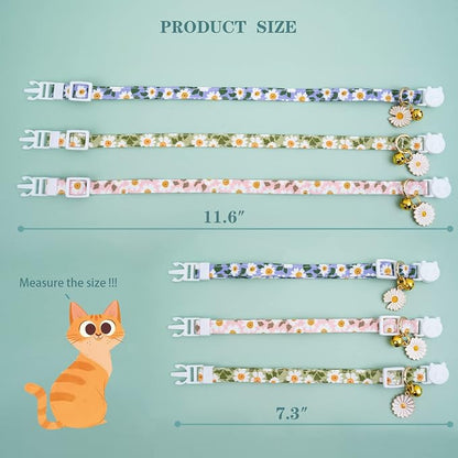 Faygarsle 3 Pack Cotton Safe Breakaway Cat Collars - Image 4
