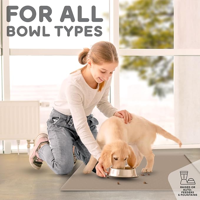 Dog Food Mat - 28x18 Raised Edges Dogs Mat - Image 6