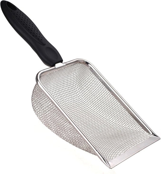 SunGrow Reptile Sand Scoop, Stainless Steel Fine Mesh Net by SunGrow