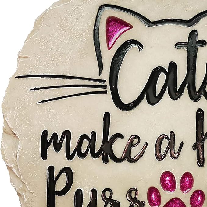 Spoontiques - Garden Décor - Cats Make a Home Purrfect Stepping Stone - - Image 4
