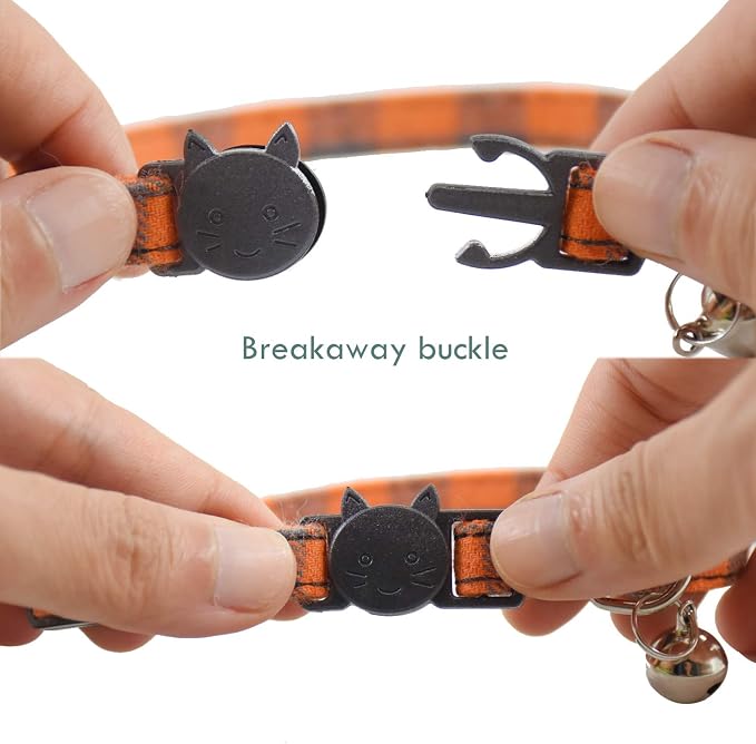 Breakaway cat Collars with Bell, Durable & Safe Cute Kitten Collars Safety - Image 3