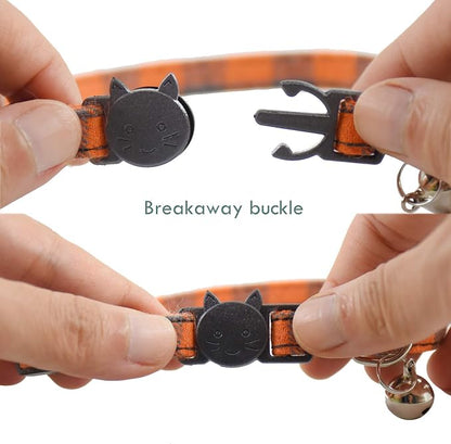 Breakaway cat Collars with Bell, Durable & Safe Cute Kitten Collars Safety - Image 3