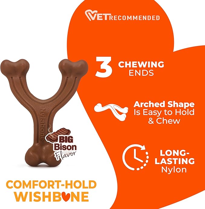 Nylabone Ergonomic Hold Wishbone Power Chew Toy - Image 4