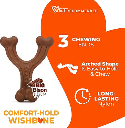 Nylabone Ergonomic Hold Wishbone Power Chew Toy - Image 4