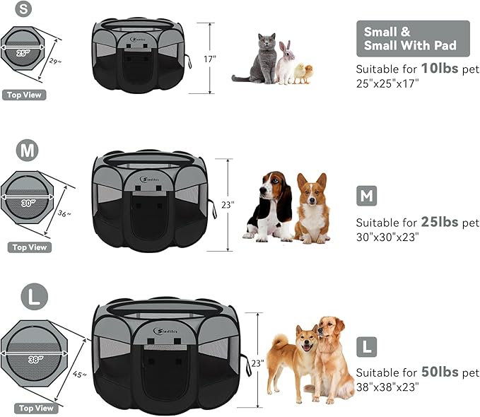 Dog Cat Playpen, Puppy Pet Playpen Indoor - Image 8