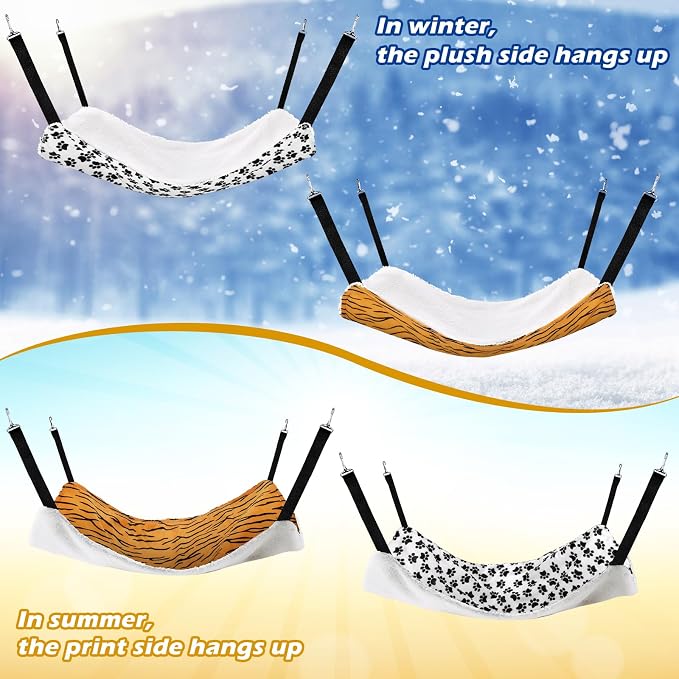 2 Pack Cat Hammock for Cage, Catio Accessories Reversible Soft Cats Bed - Image 7