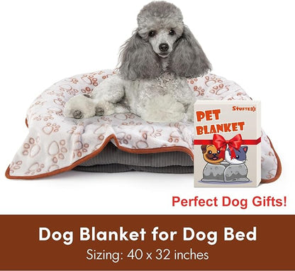 Stuffed Brown Soft Dog Blanket for French Bulldog Gifts, 32x40 inches, Premium - Image 6