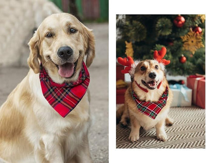 Christmas Plaid Dog Bandana - Image 8