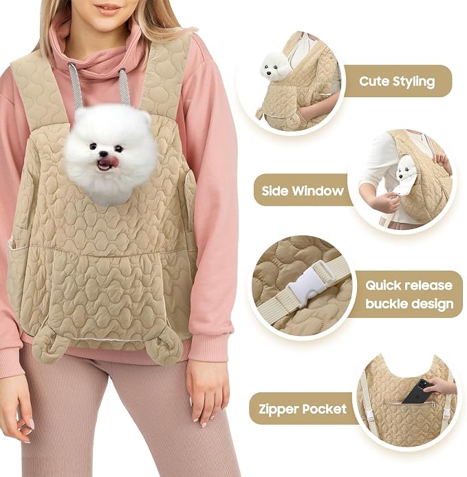 Pet Carrier Backpack, Adjustable Pet Front Cat Dog Carrier Backpack Travel Bag - Image 3