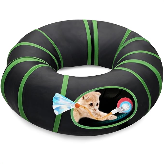 Interactive Cat Toys Ball Fast Rolling in Cat Tunnel – Motion-Activated Ball in by Unknown