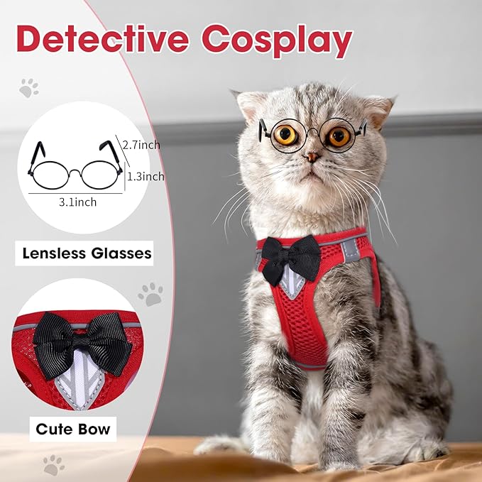 Cat Vest Harness and Leash Set for Walking, Escape Proof, Adjustable Kitten - Image 3