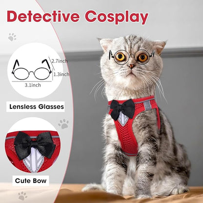 Cat Vest Harness and Leash Set for Walking, Escape Proof, Adjustable Kitten - Image 3