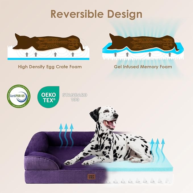 EHEYCIGA Orthopedic XL Dog Beds, Waterproof Memory Foam Dog Bed - Image 4
