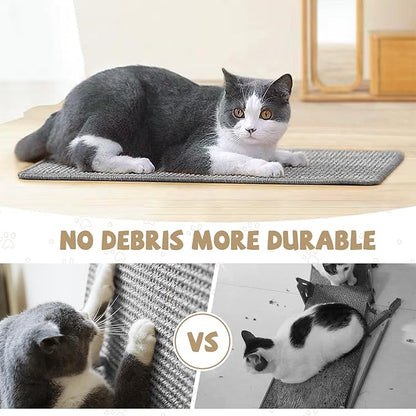 Gray Cat Scratching Mat Sisal, 2 Packs Sisal Fabric Large Cat Scratching Pad - Image 6