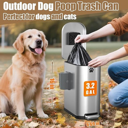 Dog Poop Trash Can Outside - Image 4