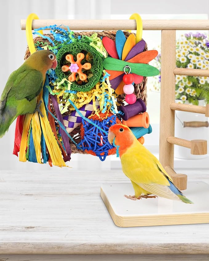 ERKOON Bird Cockatiel Toys Foraging Toys Hanging Parrot Toys - Image 10