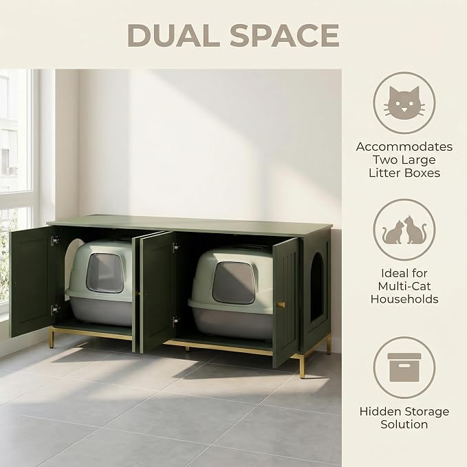 Homhedy Cat Litter Box Enclosure - Image 2