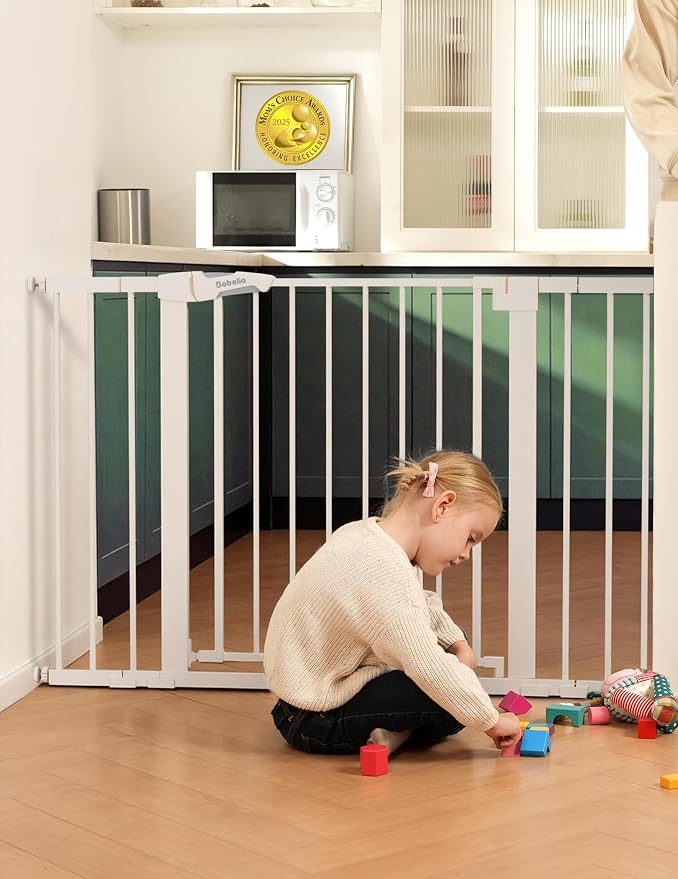 Babelio Metal Baby Gate, 29-48“ Auto Close Easy Install Pet Gate, Extra Wide by BABELIO