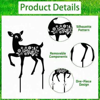 Deer Metal Garden Stakes Yard Decor, Lawn Ornaments - Image 3