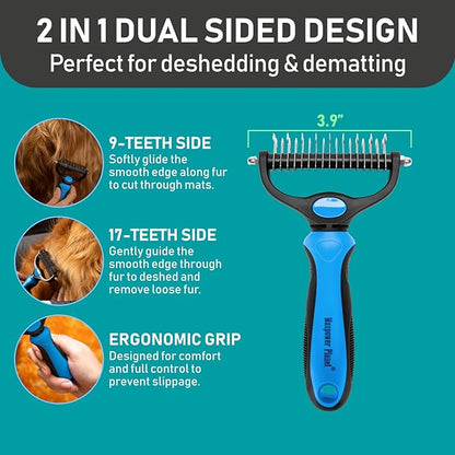 Maxpower Planet Pet Grooming Brush and 2X Grooming Gloves Combo - Image 2