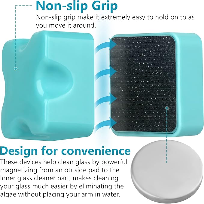 Magnetic Aquarium Fish Tank Glass Algae Scrapers Glass Cleaner Scrubber Clean - Image 3