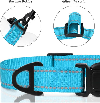 TagME Dog Collars, Adjustable Reflective Nylon Pet Collar - Image 3