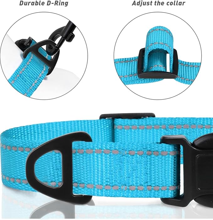 TagME Small Dog Collar, Adjustable Reflective Nylon Pet Collar - Image 3