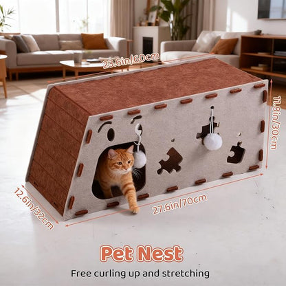 Large Felt Cat Cave & Tunnel - Image 2