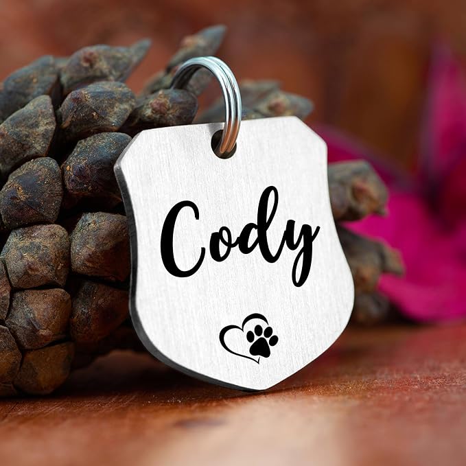 Ultra Joys Cat ID Tag Personalized Pet Tags, Durable Stainless Steel Small Pet - Image 2