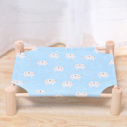 Pozico Cat & Dog Hammock Bed – Wooden Elevated Pet Cot - Image 4