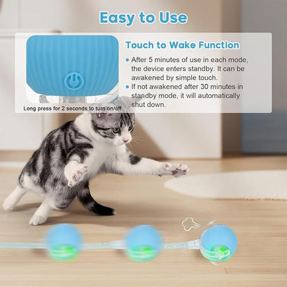 Interactive Cat Toys for Indoor Cats & Dogs, Agile Moving Cat Ball - Image 6