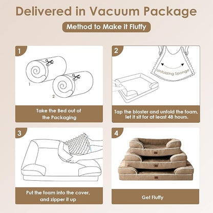 EHEYCIGA Orthopedic Dog Bed for Medium Dogs, Waterproof Memory Foam Medium Dog - Image 7