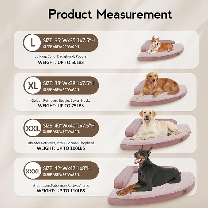 Large Dog Bed - XL Orthopedic Egg-Crate Memory Foam Dog Beds - Image 6