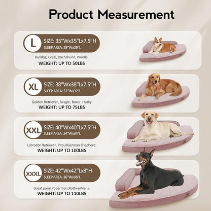 Large Orthopedic Dog Bed with Sides XXXL Dog Beds with Removable Washable Cover - Image 6