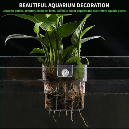2 PCS Aquarium Plant Holder Top Hanging Fish Tank Plant Pot Aquarium Planter - Image 7