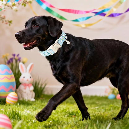 DOGWONG Easter Dog Collar-Cute Easter Rabbit Bunnies Egg Dog Collar, Adjustable - Image 4