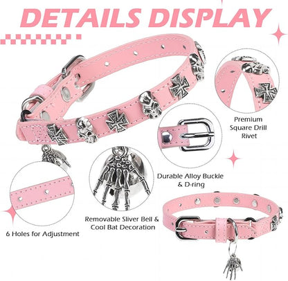 EXPAWLORER Cat Collar for Girl Boy Cats- Adjustable Leather Pet Collar - Image 3