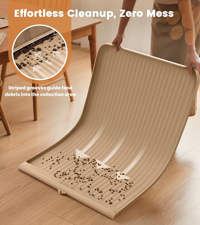 Dog Food Mat 36"x24", Waterproof Pet Feeding Mat - Image 2