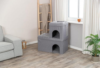 TRIXIE Double Crazy Cube Stackable Cat Condo - Image 3