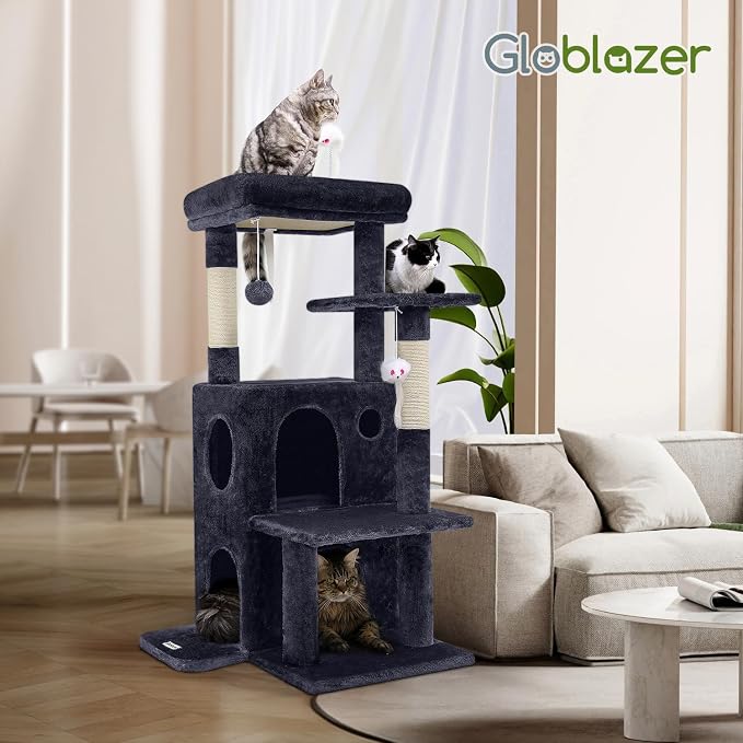 Globlazer Cat Tree Tower for Indoor Cats, 50-inch Adult Cat Tree House for - Image 7
