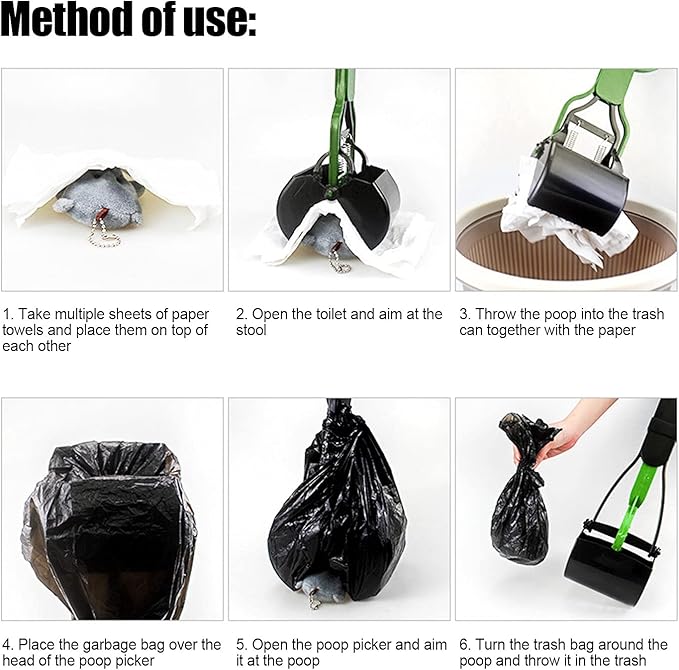 Pet Pooper Scooper, Long Handle Folding Poop Scoop, Stable Jaw Scoop Easy - Image 6